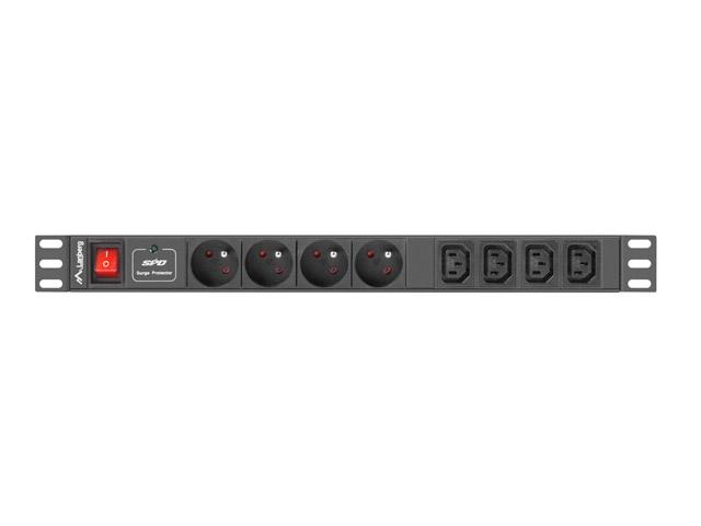 Филтър Lanberg power distribution unit (PDU) 19"1U 16A 8 SOCKETS 2M, black