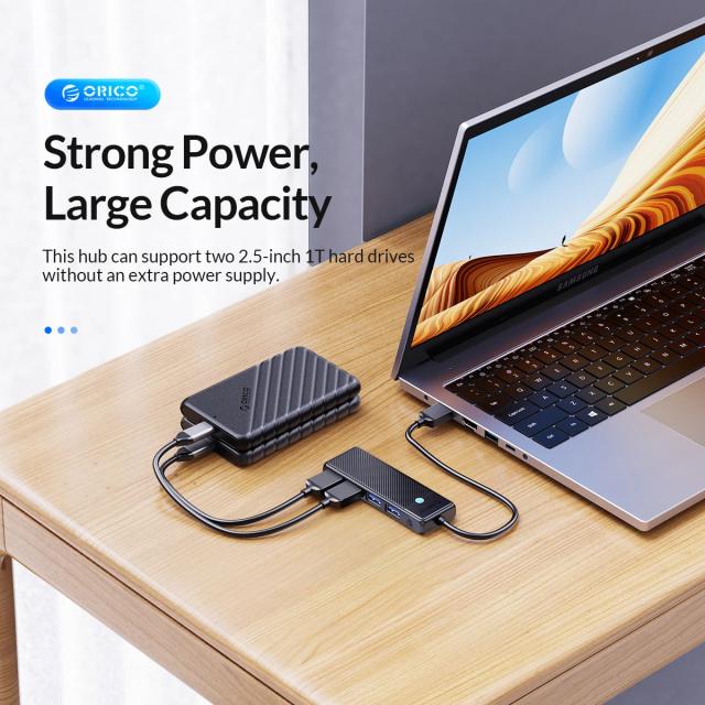 Хъб Orico 4-port, USB 3.0 Black