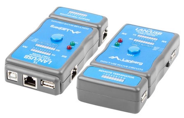 Инструмент Lanberg cable tester for wiring terminated with RJ-45, RJ-11, USB
