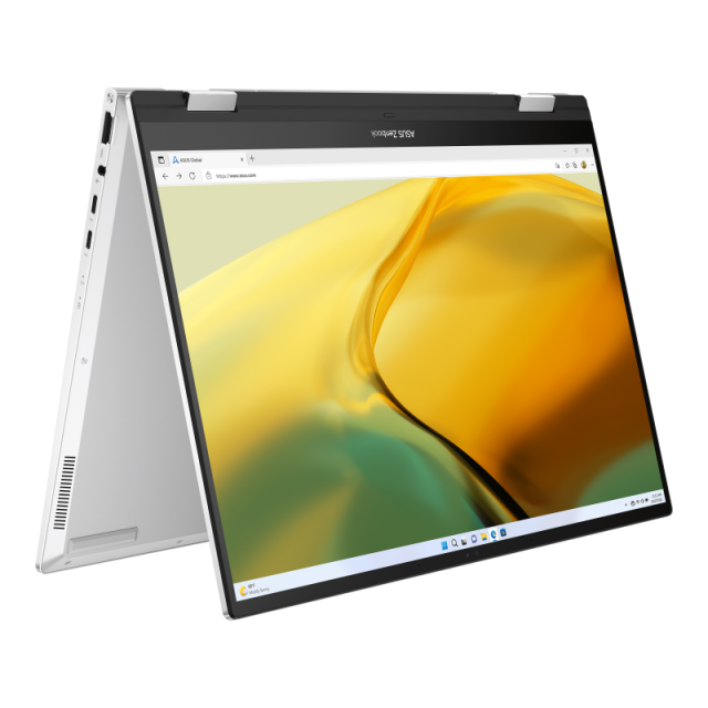 Лаптоп ASUS Zenbook 14 Flip OLED (12-ядрен) Intel Core i7-1360P 2.2/5.0GHz, 14" (35.56 cm) WQXGA+ Touchscreen Anti-Glare 90Hz дисплей (HDMI), 16GB DDR5, 1TB SSD NVMe, 2x Thunderbolt 4, Windows 11 Pro