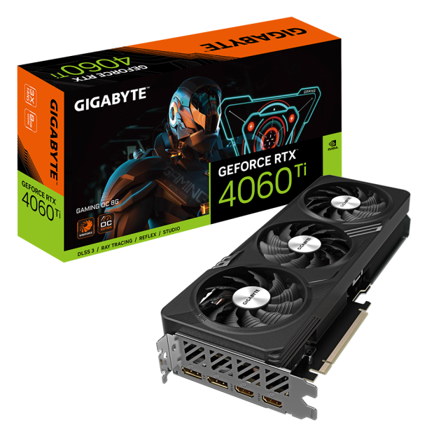 Видео карта GIGABYTE GeForce RTX4060 TI GAMING OC 8GB GDDR6, 128-bit, HDMI, DP