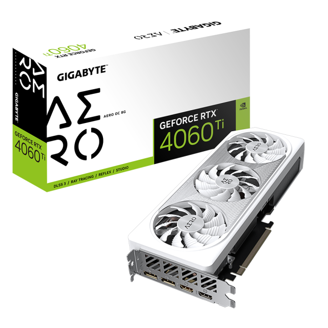 Видео карта GIGABYTE GeForce RTX 4060 TI AERO OC 8GB GDDR6, 128-bit, 2xHDMI, 2xDP