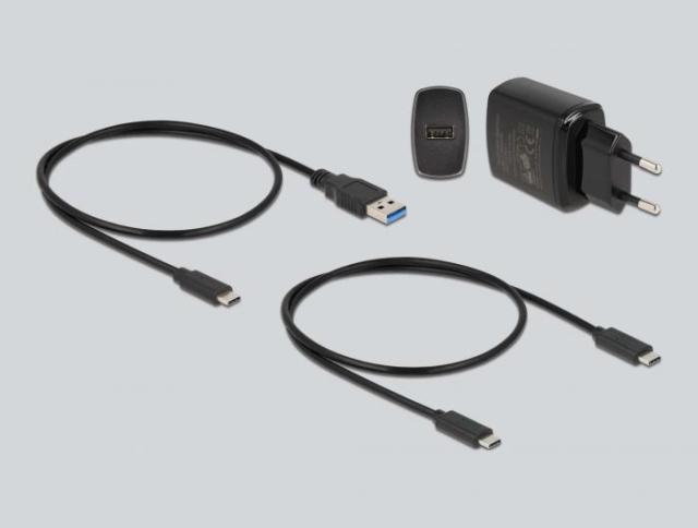 Докинг станция Delock 1 x M.2 NVMe SSD + 1 x M.2 SATA SSD, SD Express Card Reader, Клониране