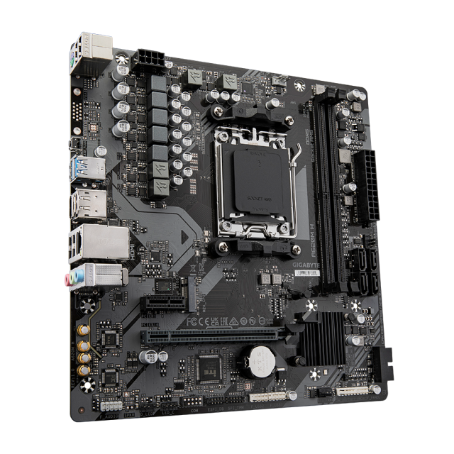 Дънна платка GIGABYTE A620M H, AM5, 2x DDR5, 1x M.2, 4x SATA 6Gb/s, HDMI, DP, Micro ATX