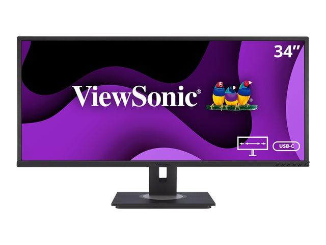 Монитор ViewSonic VG3456, 34.1" (86.61 cm) VA панел, UltraWide QHD, 5ms, 300 cd/m2, DP, HDMI, USB C, USB Hub, LAN