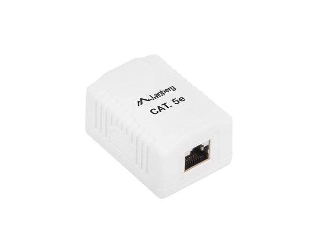 Конектор Lanberg surface-mount box CAT.5e FTP shielded 1X RJ45, white