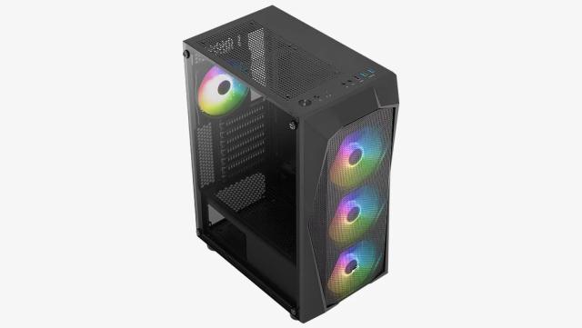 Кутия AeroCool Falcon-G-BK-v2, 2 x USB 3.0, 1 x USB 2.0, HD Audio x 1, ATX