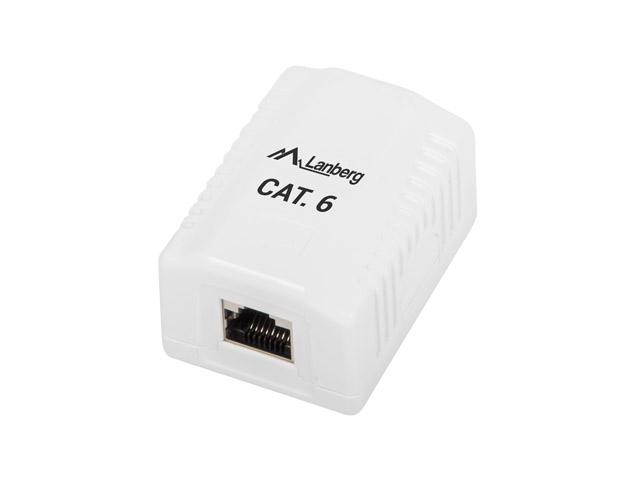 Конектор Lanberg surface-mount box CAT.6 FTP shielded 1X RJ45, white