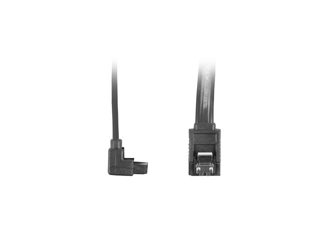 Кабел Lanberg SATA DATA III (6GB/S) F/F cable 70cm metal clips angled, black