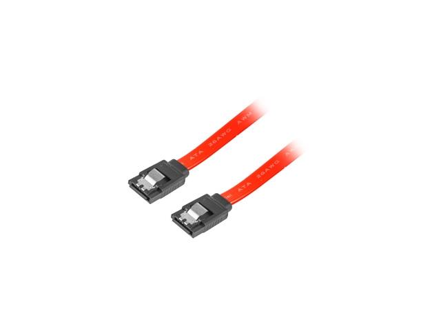 Кабел Lanberg SATA DATA II (3GB/S) F/F cable 30cm metal clips, red