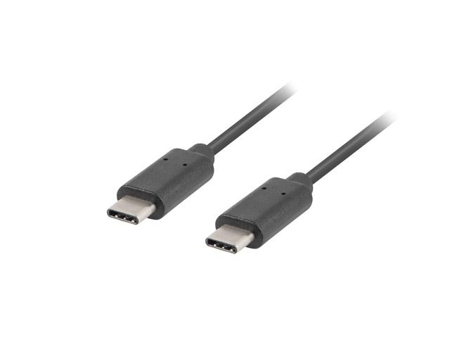 Кабел Lanberg USB-C M/M 2.0 cable 1m, black