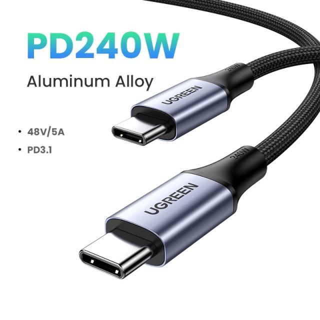 Кабел Ugreen USB 2.0 Type-C М/М US535, 240W, 5А, 2m