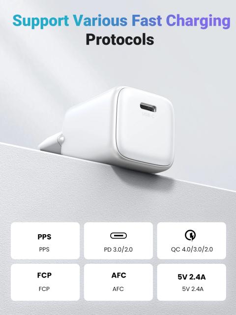 Бързо зарядно Ugreen Charger Wall GaN 30W CD319 White - 15326