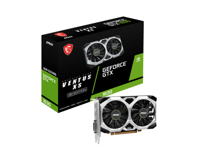 Видео карта GTX1630 VENTUS XS 4G OC, 64-bit, DVI, HDMI, DP