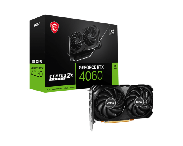 Видео карта MSI RTX4060 VENTUS 2X BK 8GB OC, 128-bit, HDMI, 3xDP