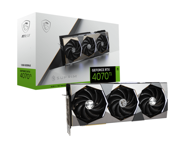 Видео карта MSI RTX4070 TI SUPRIM SE 12GB, 192-bit, HDMI, 3xDP