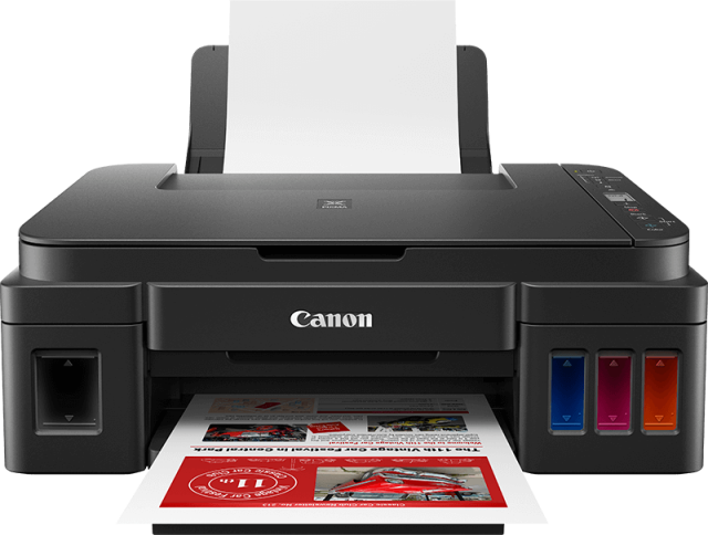Мастилоструйно многофункционално устройство Canon PIXMA G3410, цветен принтер/копир/скенер, 4800 x 1200 dpi, 8.8 ipm, Wi-Fi, USB, A4