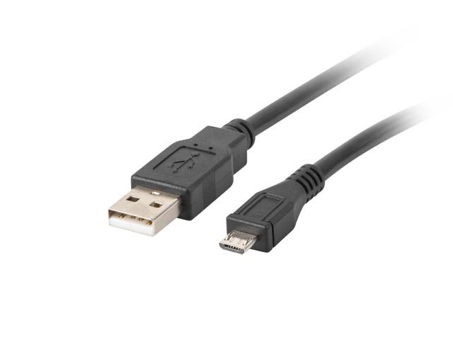Кабел Lanberg USB MICRO-B (M)  ->  USB-A (M) 2.0 cable, 3m, black