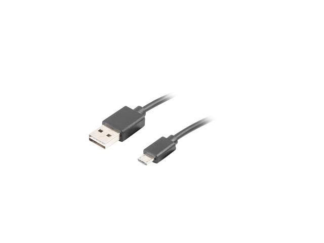 Кабел Lanberg USB MICRO-B (M)  ->  USB-A (M) 2.0 cable 1m easy-USB, black