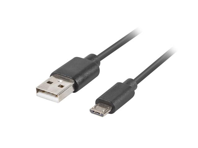Кабел Lanberg USB MICRO-B (M)  ->  USB-A (M) 2.0 cable 3m, black QC 3.0