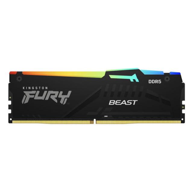 Памет Kingston FURY Beast Black RGB 64GB (2x32GB) DDR5 6000MHz, CL36, 1.35 V 
