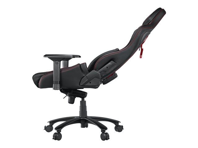 Геймърски стол Asus ROG Chariot MSG010, метална база, еко кожа, регулируеми подлакътници, регулируема височина, RGB подсветка, черен
