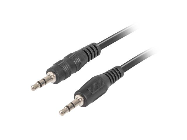 Кабел Lanberg mini jack 3.5mm M/M 3 pin cable 2m, black