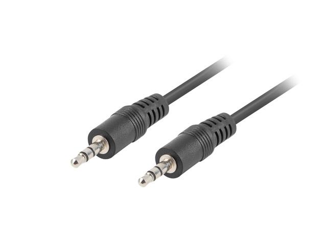 Кабел Lanberg mini jack 3.5mm M/M 3 pin cable 10m, black