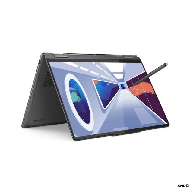 Лаптоп LENOVO YOGA 7 14ARP8, AMD Ryzen 7 7735U (8C / 16T, 2.7 / 4.75GHz,16MB), 14.0" (35.56 cm) OLED, Touch/OGM, 16GB LPDDR5, 512GB  SSD M.2 2242 PCIe 4.0x4, Windows 11 Home
