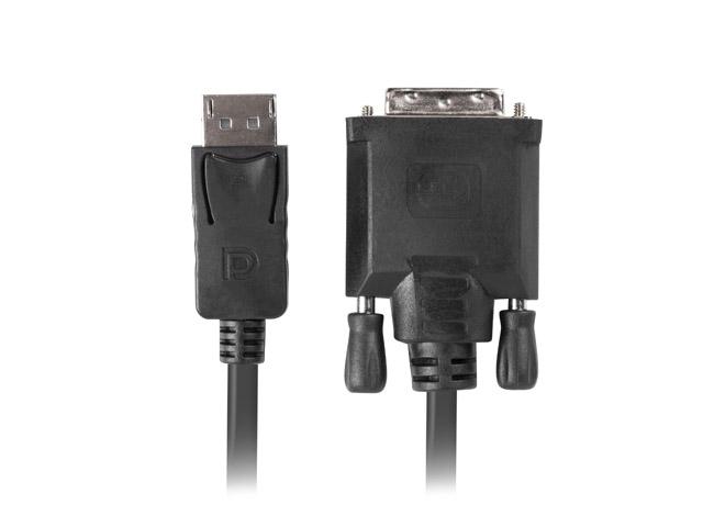 Кабел Lanberg display port (M) V1.2-> DVI-D (M) (24+1) cable 3m, dual link, black