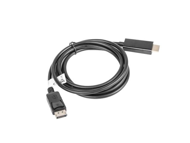 Кабел Lanberg display port (M) V1.1 -> HDMI (M) cable 3m, black