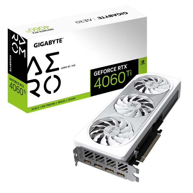Видео карта GIGABYTE GeForce RTX 4060 TI AERO OC 16GB GDDR6, 128-bit, 2xHDMI, 2xDP