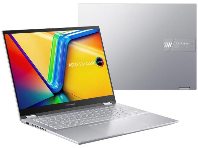 Лаптоп ASUS Vivobook S 14 Flip TN3402YA-OLED-KN731W, (8-ядрен) AMD Ryzen 7 7730U (2.0/4.5GHz, 16M), 14.0" (35.56 cm), 2.8K, Touch Screen, AMD Radeon RX Vega 8, 16GB DDR4, 512GB SSD, Windows 11 Home