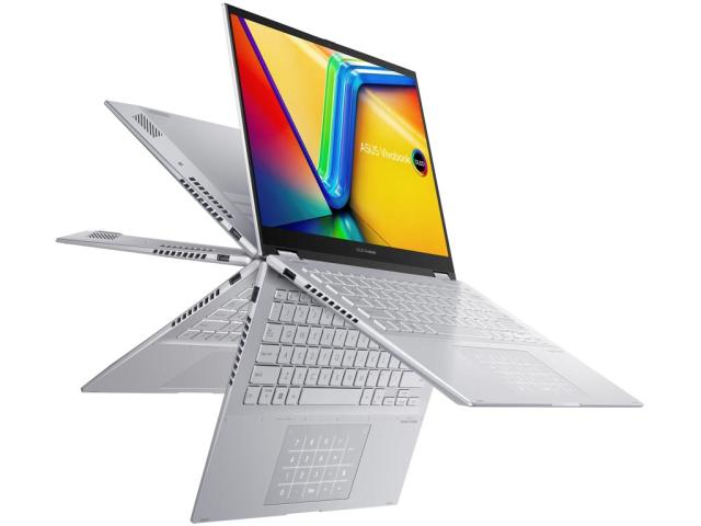 Лаптоп ASUS Vivobook S 14 Flip TN3402YA-OLED-KN731W, (8-ядрен) AMD Ryzen 7 7730U (2.0/4.5GHz, 16M), 14.0" (35.56 cm), 2.8K, Touch Screen, AMD Radeon RX Vega 8, 16GB DDR4, 512GB SSD, Windows 11 Home
