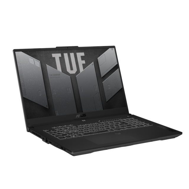 Лаптоп ASUS TUF GAMING A17 FA707NV-LL017 (8-ядрен) AMD Ryzen 7 7735HS 3.2/4.75GHz, 17.3" (43.94 cm) WQHD, IPS 240Hz, 16GB DDR5, 1TB SSD,  NVIDIA GeForce RTX 4060 8GB GDDR6, Free DOS