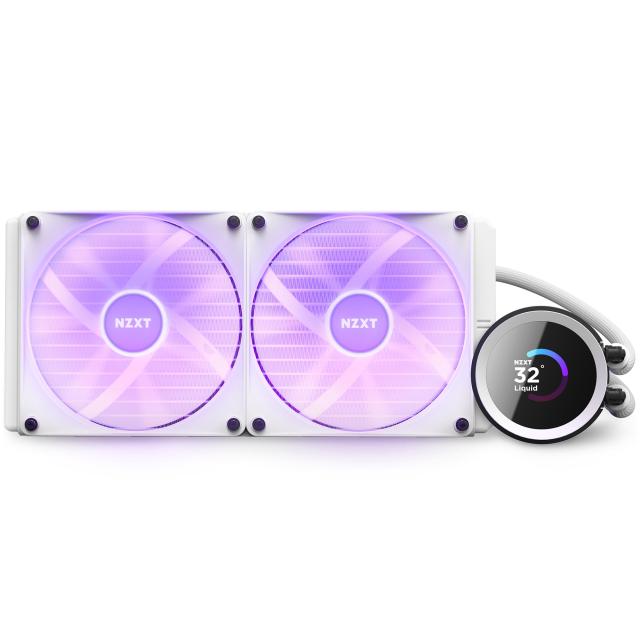 Охладител за процесор NZXT Kraken 280 RGB White, LCD Display, AMD/INTEL