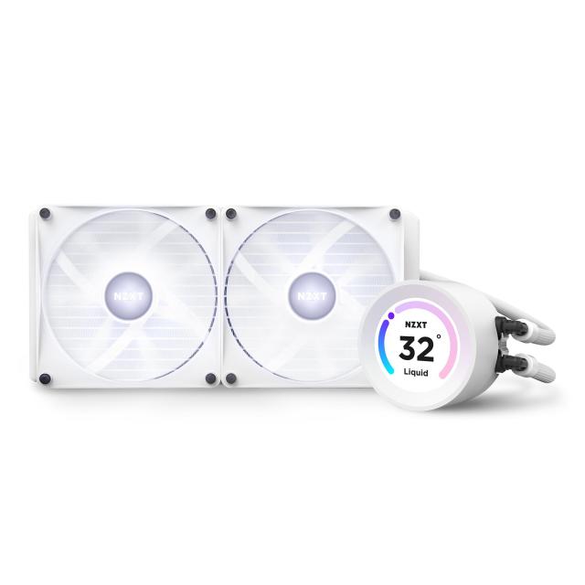 Охладител за процесор NZXT Kraken Elite RGB 280 White, Customizable LCD Display, AMD/INTEL