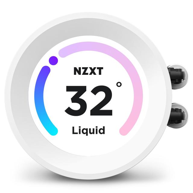 Охладител за процесор NZXT Kraken Elite RGB 280 White, Customizable LCD Display, AMD/INTEL