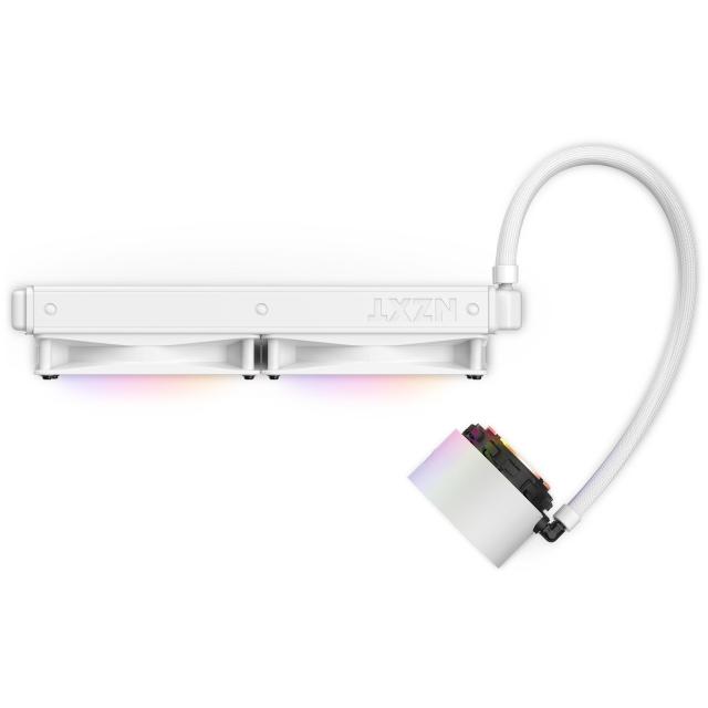 Охладител за процесор NZXT Kraken Elite RGB 280 White, Customizable LCD Display, AMD/INTEL