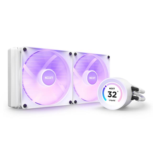 Охладител за процесор NZXT Kraken Elite RGB 280 White, Customizable LCD Display, AMD/INTEL