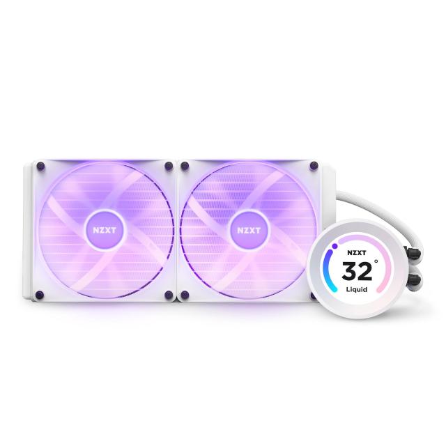 Охладител за процесор NZXT Kraken Elite RGB 280 White, Customizable LCD Display, AMD/INTEL