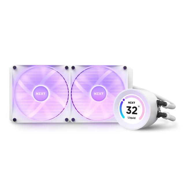 Охладител за процесор NZXT Kraken Elite RGB 280 White, Customizable LCD Display, AMD/INTEL