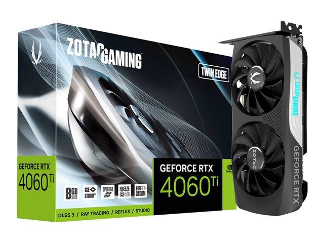 Видео карта ZOTAC GAMING RTX4060 Ti Twin Edge 8GB GDDR6X, 192-bit, HDMI 3x DP