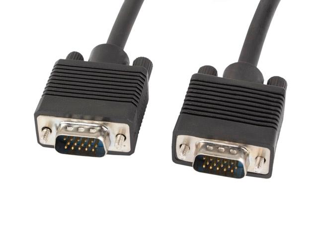 Кабел Lanberg VGA M/M cable 5m dual-shielded, 2x ferrite, black