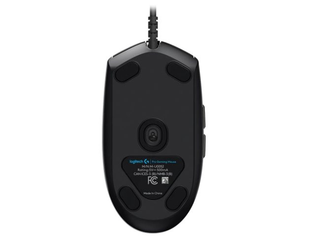 Мишка Logitech G Pro Mouse, Lightsync RGB, HERO 25K DPI Sensor, 400 IPS, 6 програмируеми бутона, вградена памет, 85 g, черен