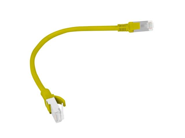 Кабел Lanberg patch cord CAT.5E FTP 0.25m, yellow