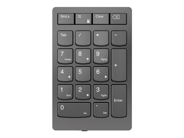 Цифрова клавиатура LENOVO Go, Wireless, 21 клавиша, черна, USB