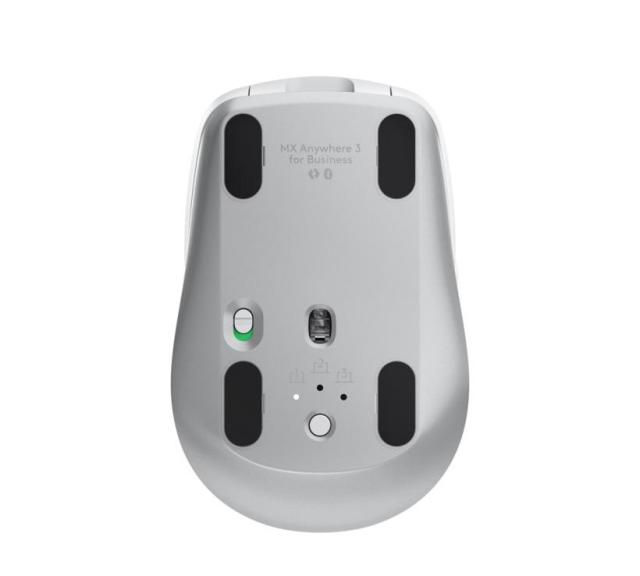 Мишка MX Anywhere 3 for Business, Bluetooth/Wireless, лазерна 200-4000 DPI, USB, Li-Po 500 mAh, сива