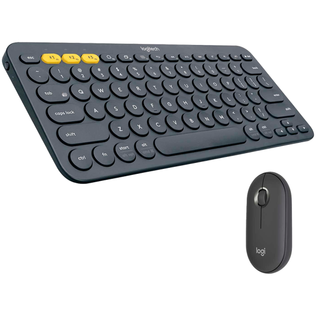 Клавиатура Logitech Pebble 2 Bluetooth Keyboard Combo - TONAL GRAPHITE - US INT'L