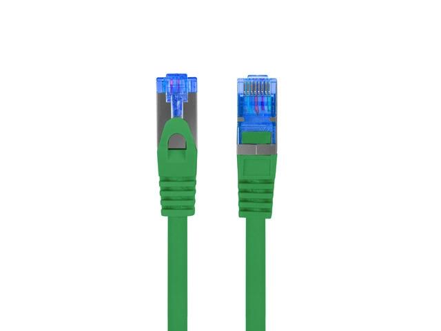 Кабел Lanberg patch cord CAT.6A FTP LSZH CCA 0.5m Fluke Passed, green